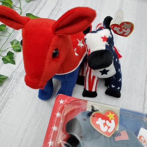 Patriotic Bundle of 3 Plush Donkeys - Picture 2 of 10